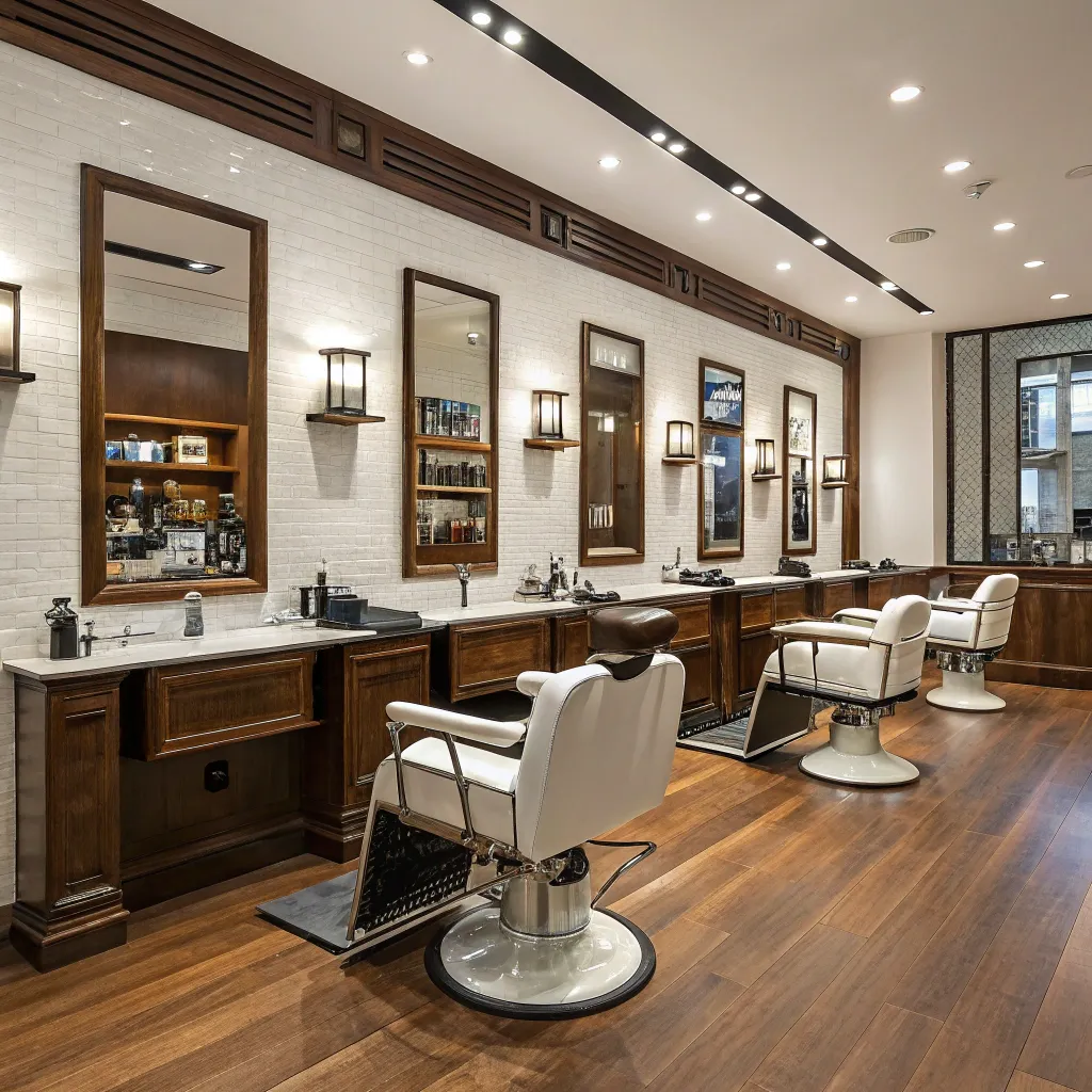 Modern barbershop interior