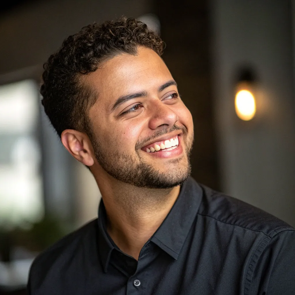 Portrait of James, a satisfied customer